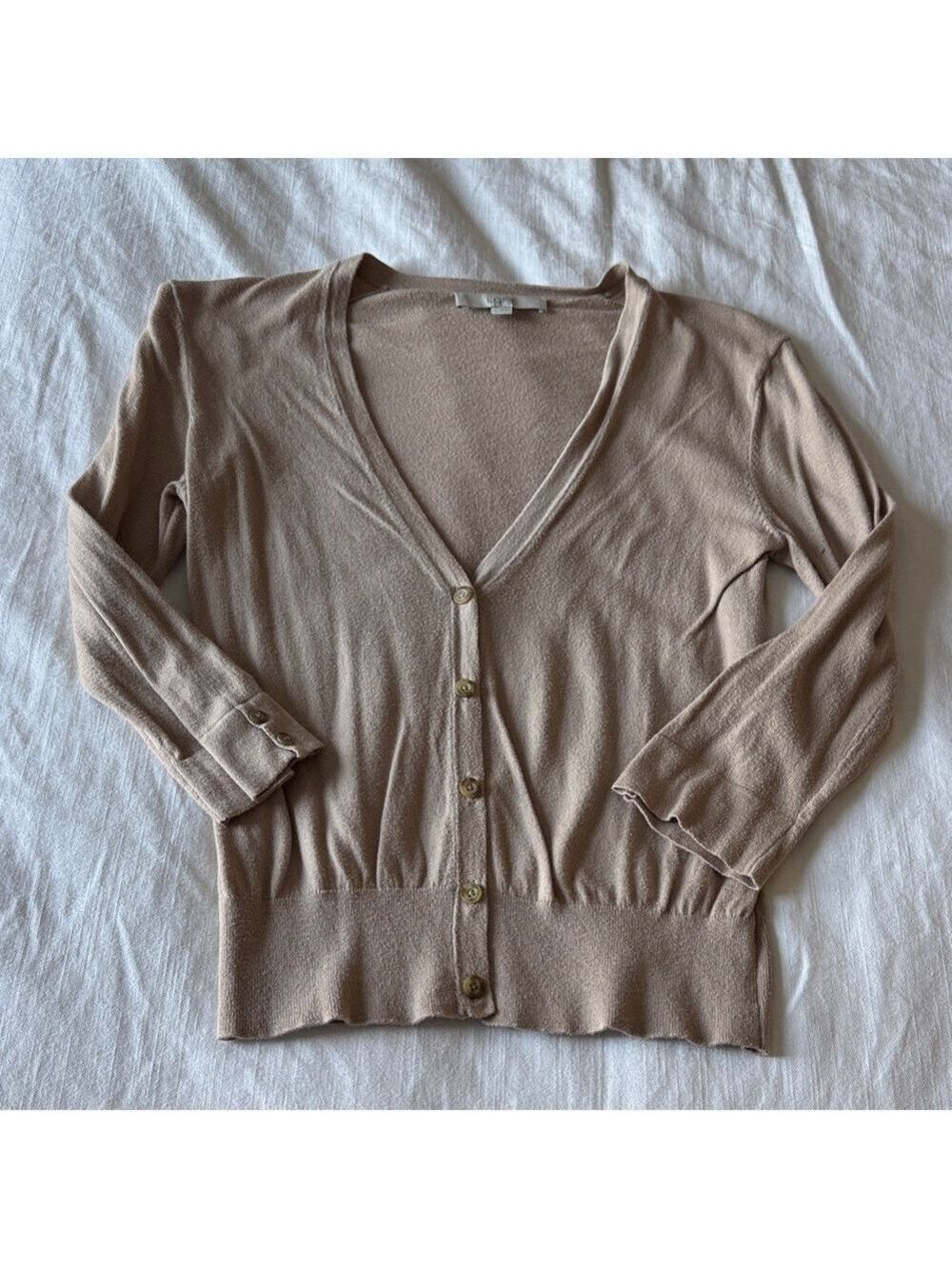 Women's Beige Cardigan Sweater